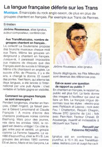 Ouest France dec 2016